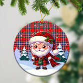 McFarlane Modern Tartan Christmas Ceramic Ornament - Santa Claus In Kilt Style